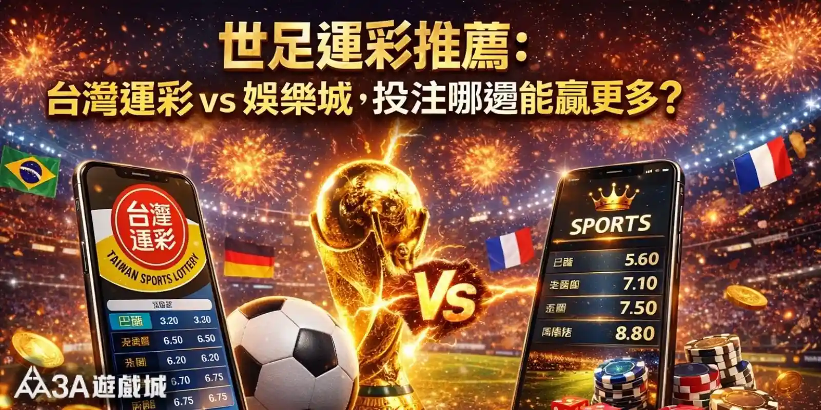 世足運彩推薦：台灣運彩 vs 娛樂城，投注哪邊能贏更多？